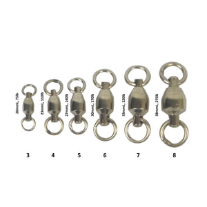 Swimerz Heavy Duty Ball Bearing Swivels, Size 6, 15 pack