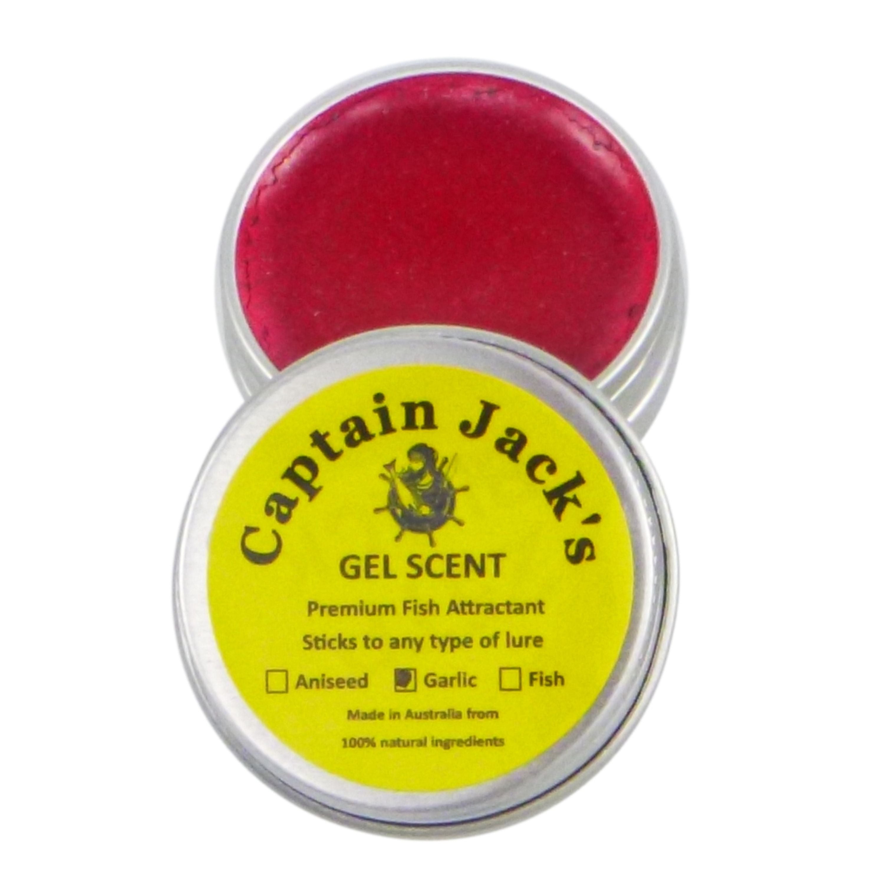 Captain Jack's Gel Scent - Garlic, 15 gm Tin – Blue Seas Tackle Co
