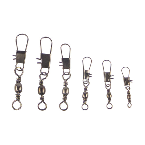 Swimerz Barrel Swivel w Interlock Snap, Size 6, 20 pack