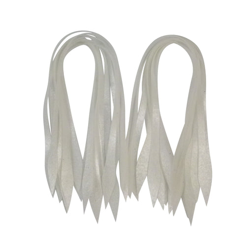 Artizan Silicon Lure Tails, Pearl, Pack of 20